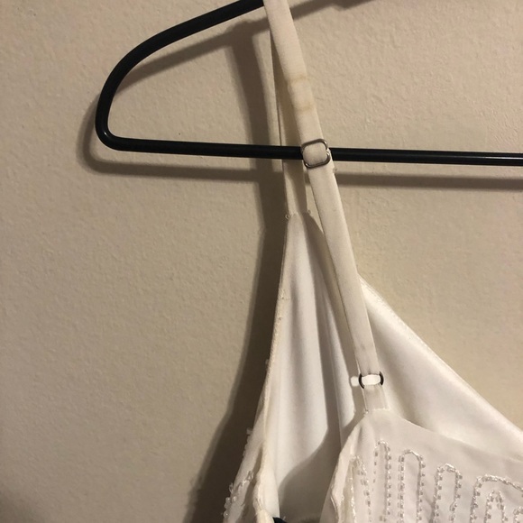 Size 4 white sequin laundry mini dress - Picture 4 of 5